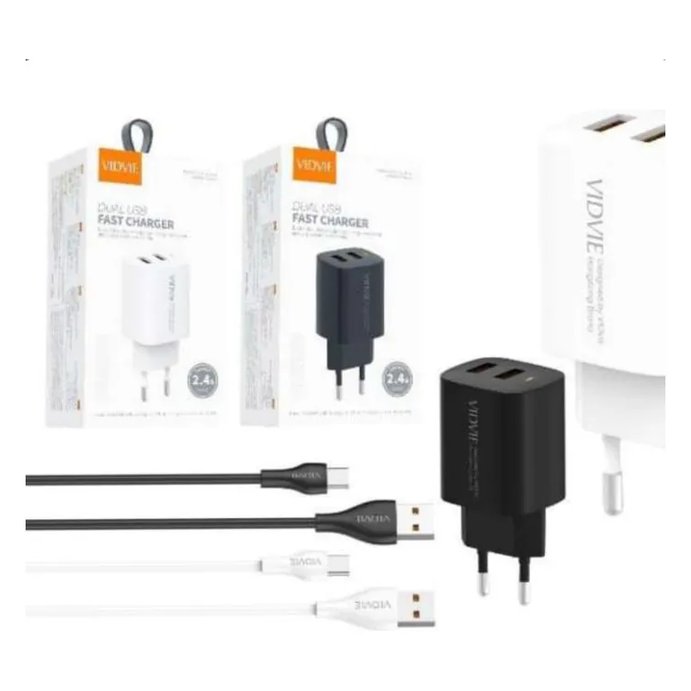 Cargador doble Vidvie USB-C