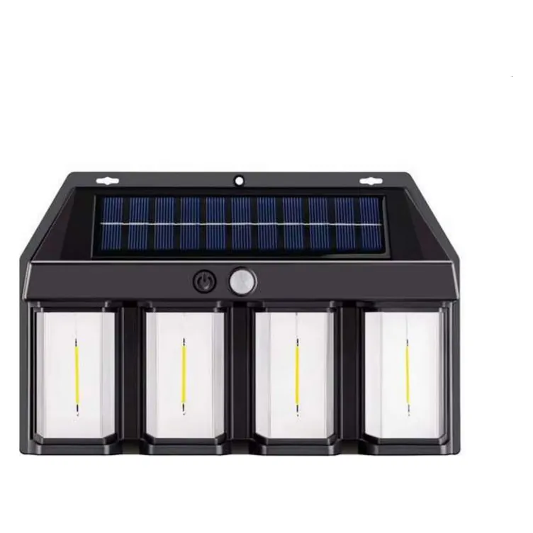 Foco solar con sensor · 4 luces